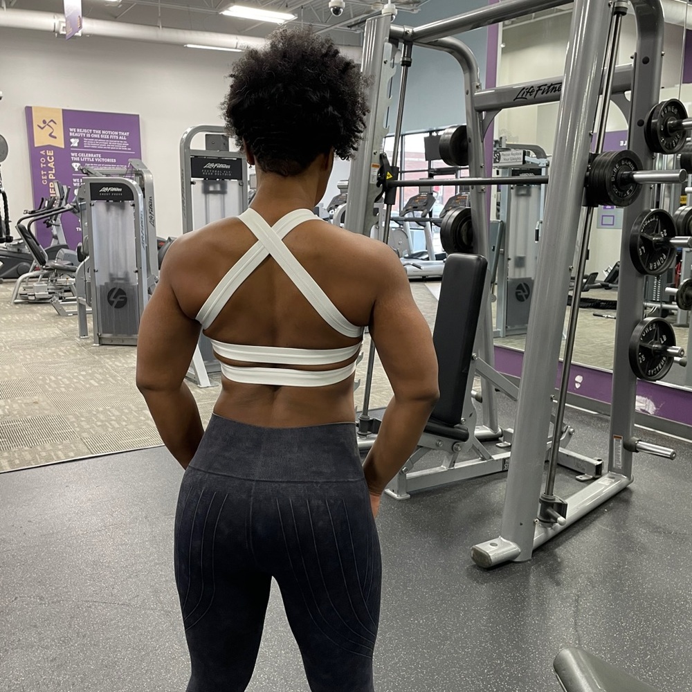 Fancy back sports bra